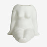AVAJI sitting full body - keramisk vase - h16 cm - hvit Nordal VASEBOWL