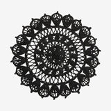 DOORY rund dekk serviett i jute m/mønster - ø45 cm - sort Nordal KITCHENTEX