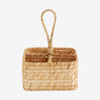 MERIAN flettebasseng med hank og 4 rom - 17x17 cm - natur Nordal STORAGE