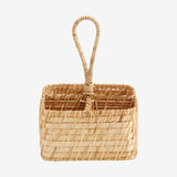 MERIAN flettebasseng med hank og 4 rom - 17x17 cm - natur Nordal STORAGE