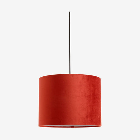 Lampeskjerm i velour - ø33 cm - rød oransje Nordal STAND LAMP