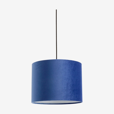 Lampeskjerm i velour - ø33 cm - blå Nordal STAND LAMP