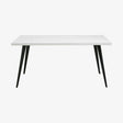BLANK spisebord i tre og jern - 160x100 - hvit høyglans Nordal TABLES