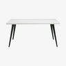 BLANK spisebord i tre og jern - 160x100 - hvit høyglans Nordal TABLES
