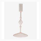 CHIROS lysestage i glass - h22 cm - lys rosa Nordal LYSESTAGER