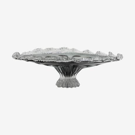 KATAJA glassfat m/bølget kant - 40x65 cm - røykfarget Nordal TRAYETAGER