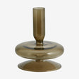 ERISKA lysestaker i glass - h12 cm - røykfarget Nordal CANDLEHOLD