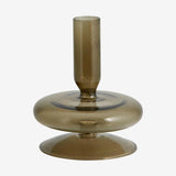 ERISKA lysestaker i glass - h12 cm - røykfarget Nordal CANDLEHOLD