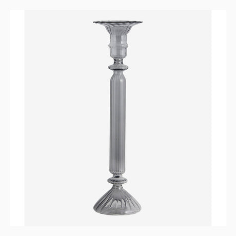 ERISKA lysestage i glass - h30 cm - gjennomsiktig svart Nordal CANDLEHOLD