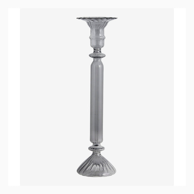 ERISKA lysestage i glass - h30 cm - gjennomsiktig svart Nordal CANDLEHOLD