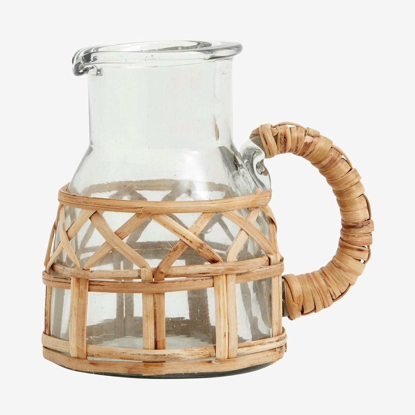 WEVA-flykter i klart glass med flet - h13 cm - natur Nordal GLASS/JUGS
