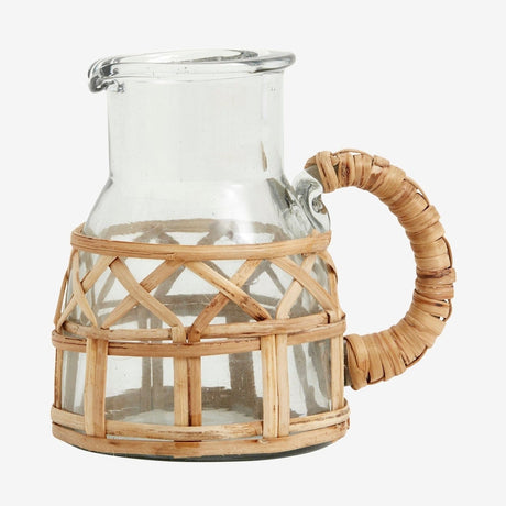 WEVA-flykter i klart glass med flet - h13 cm - natur Nordal GLASS/JUGS