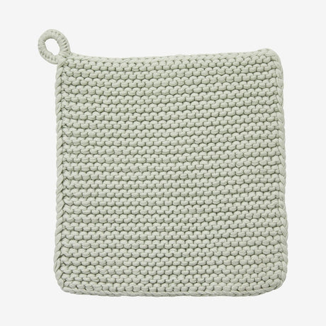 MIRA knittet pottelappe i bomull - 1 stk - mint Nordal KITCHENTEX