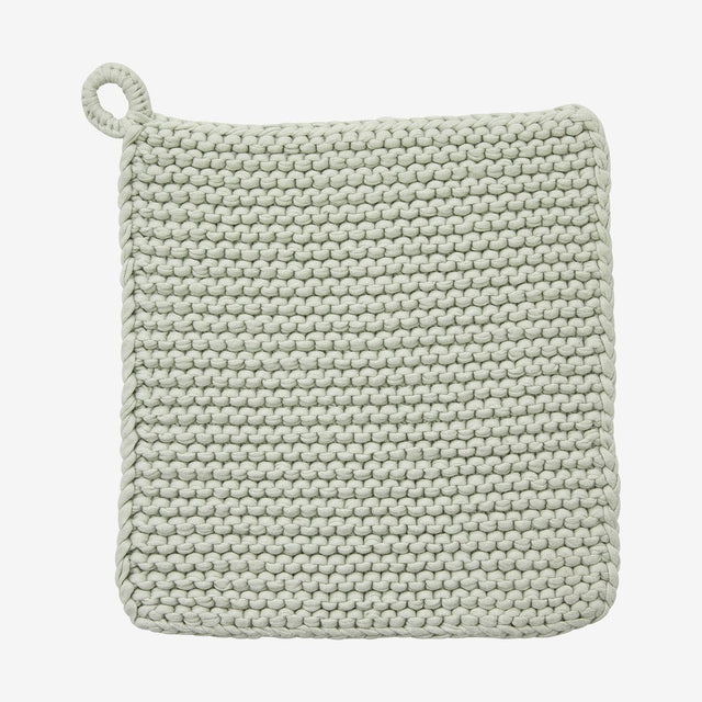 MIRA knittet pottelappe i bomull - 1 stk - mint Nordal KITCHENTEX