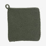 MIRA knittet pottelap i bomull - 1 stk - army Nordal KITCHENTEX