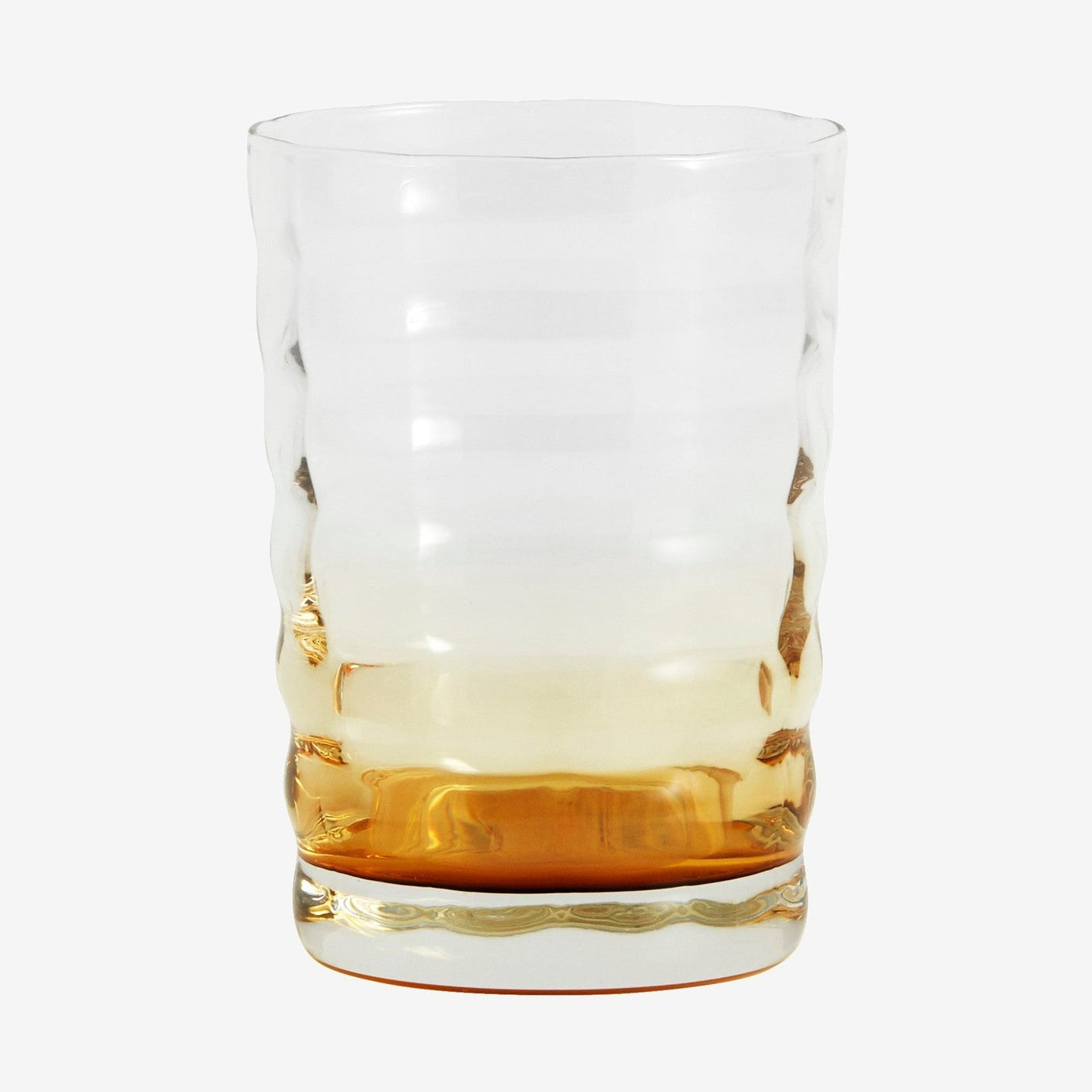 JOG vannglas - h10 cm - klart glass / ravgul Nordal GLASS/JUGS