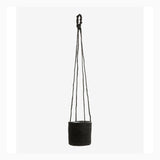 Henge urtepotter i jute - ø16 cm - sort Nordal INDOOR POT