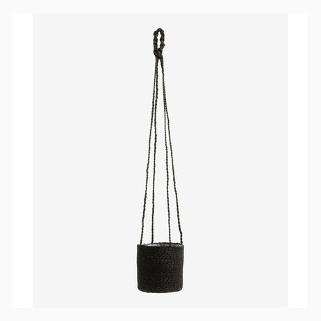 Henge urtepotter i jute - ø16 cm - sort Nordal INDOOR POT