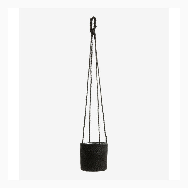 Henge urtepotter i jute - ø16 cm - sort Nordal INDOOR POT