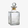 Karaffel i håndledd glass - h19 cm - gull finish - klar Nordal GLASS/JUGS