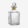 Karaffel i håndledd glass - h19 cm - gull finish - klar Nordal GLASS/JUGS
