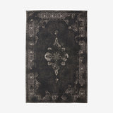 GRAND vevd bomullsmatte, 160x240 - mørkgrå/sort Nordal CARPETS