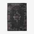 GRAND vevd bomullsmatte, 200x290 - mørkgrå/sort Nordal CARPETS