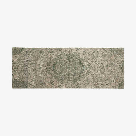 ARIA jacquard vevd teppe, 75x200 cm - grønn/beige Nordal CARPETS