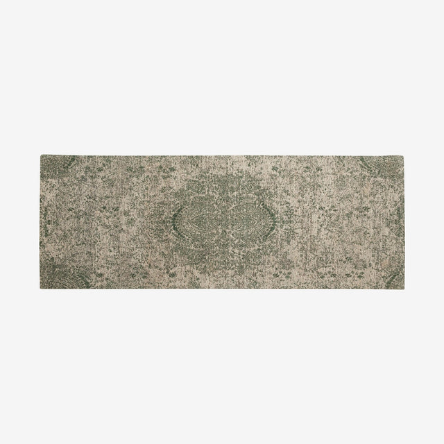 ARIA jacquard vevd teppe, 75x200 cm - grønn/beige Nordal CARPETS
