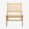 VASAI lounge hagestol i flettet polyrattan - natur Nordal GARDEN FUR