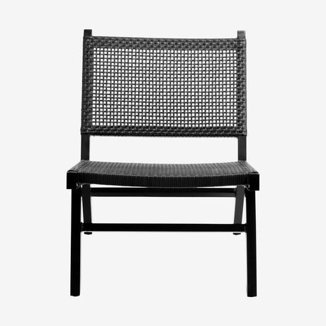VASAI lounge hagestol i flettet polyrattan - svart Nordal GARDEN FUR
