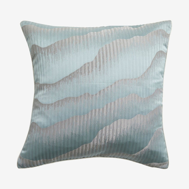 AVIOR-putetøy i satin - 45x45 - lysblå/grå Nordal PILLOWS