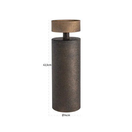 Lysestake Harlow messing antikk stor Richmond Interiors Lysestake