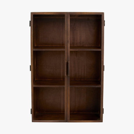 NANGO-vegg med to låser - mørkbrun Nordal CABINETS