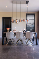 Spisestuestol Aline hvit chenille, svingbar, Richmond Interiors Spisestol