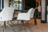 Spisestuestol Aline hvit chenille, svingbar, Richmond Interiors Spisestol