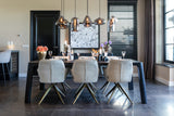 Spisestuestol Aline hvit chenille, svingbar, Richmond Interiors Spisestol