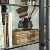 RATTAN smykkebokse i rattan m/glasslås - 16x21 cm - natur Nordal STORAGE