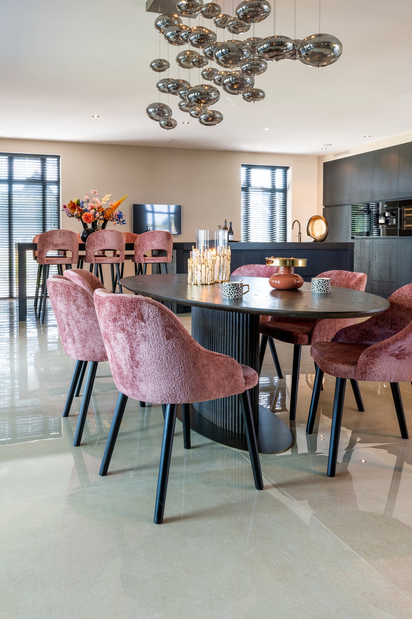 Spisebord Luxor brunt ovalt 235 Richmond Interiors Spisebord