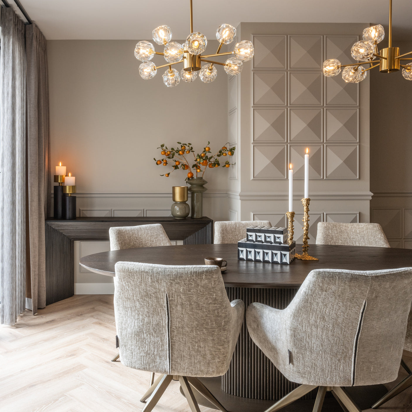 Spisestol Lisonne perle øy svingbar Richmond Interiors Spisestol