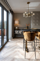 Barbord Revelin svart/gull 140 Richmond Interiors Barstol