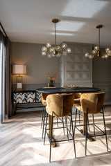 Barbord Revelin svart/gull 140 Richmond Interiors Barstol