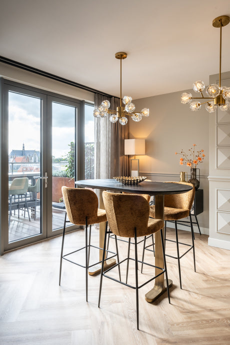 Barbord Revelin svart/gull 140 Richmond Interiors Barstol