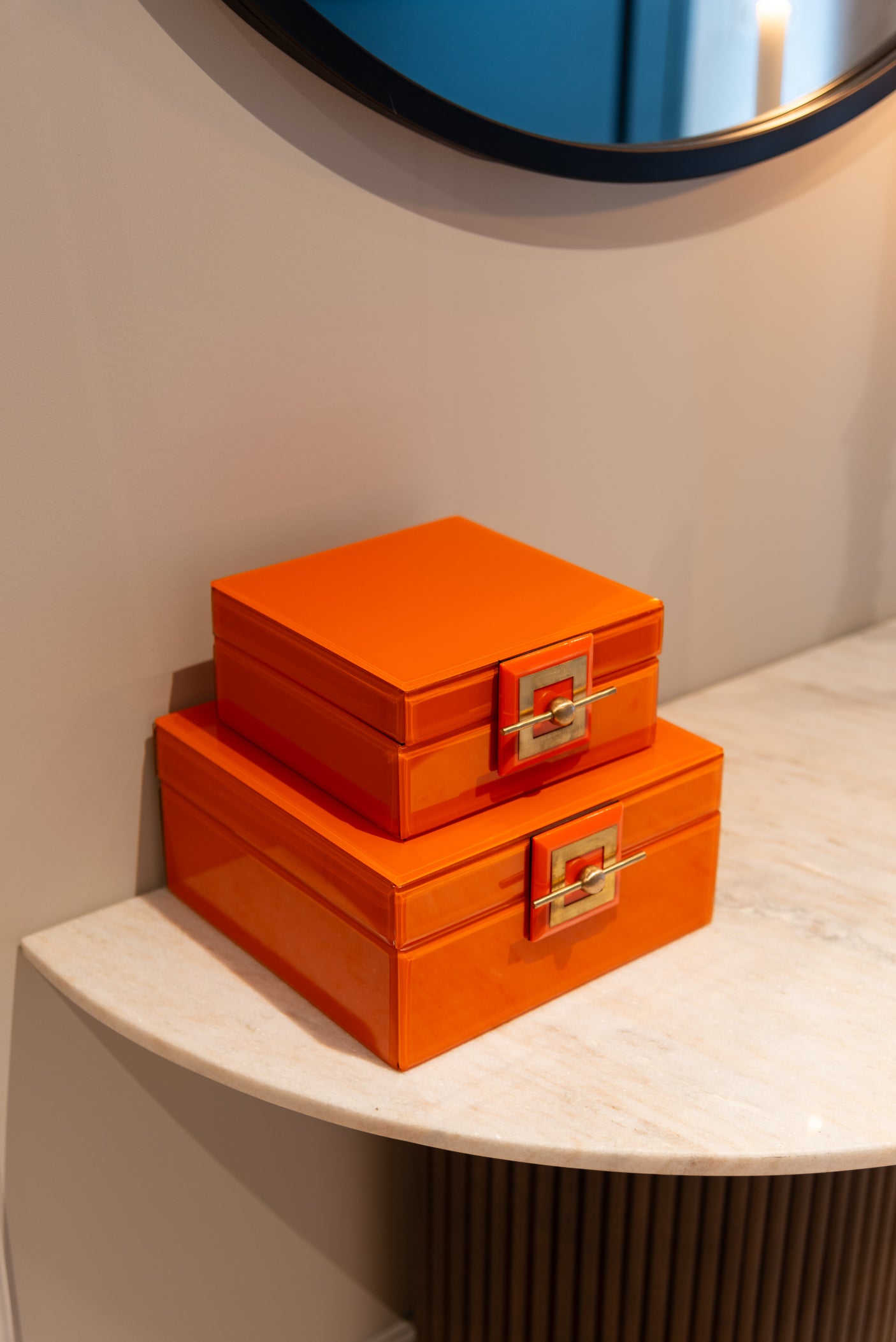 Oppbevaringsboks Bodine oransje stor Richmond Interiors Oppbevaring