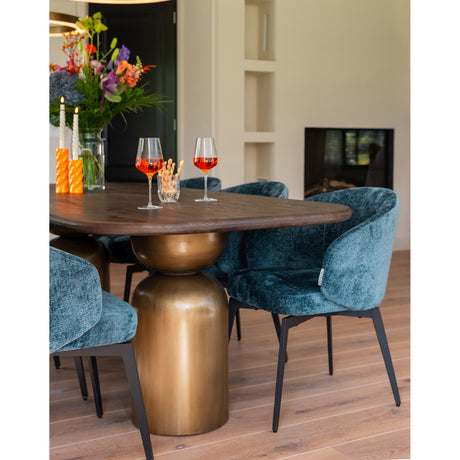 Spisestol Amphara blå chenille Richmond Interiors Spisestol
