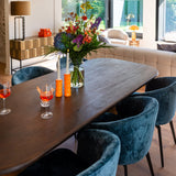 Spisestol Amphara blå chenille Richmond Interiors Spisestol