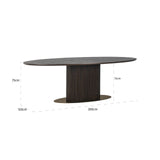 Spisebord Luxor brun oval 300 Richmond Interiors Spisebord