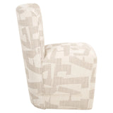 Spisestol Lorain beige grafikk på hjul Richmond Interiors Spisestol