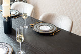Lysestake Caya svart/gull liten Richmond Interiors Lysestake