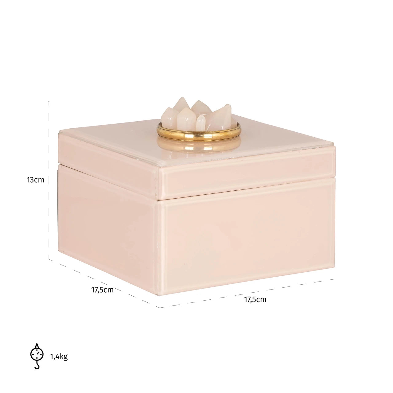 Oppbevaringsboks Jalisa rosa Richmond Interiors Oppbevaring